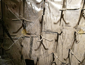 山水水泥公司5級旋風(fēng)筒椎體部分納米隔熱板施工